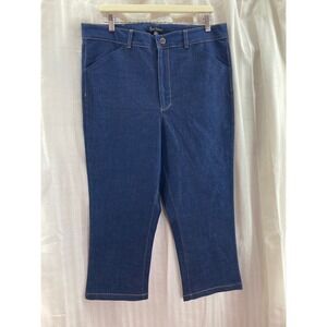 Smak Parlour Womens Cropped Denim Jeans Floral‎ Retro Pockets Rockabilly Cute 1X